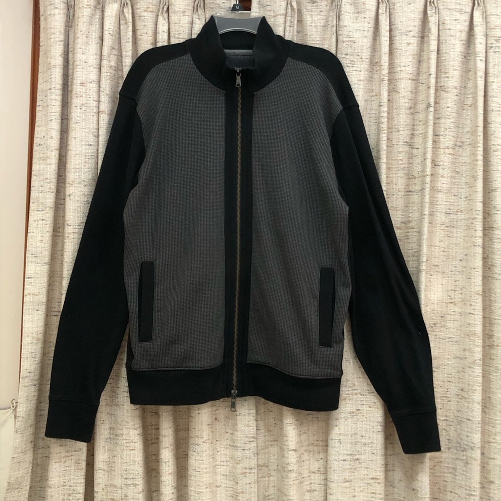 Banana Republic Houndstooth Front Zipper Sweater Jacket